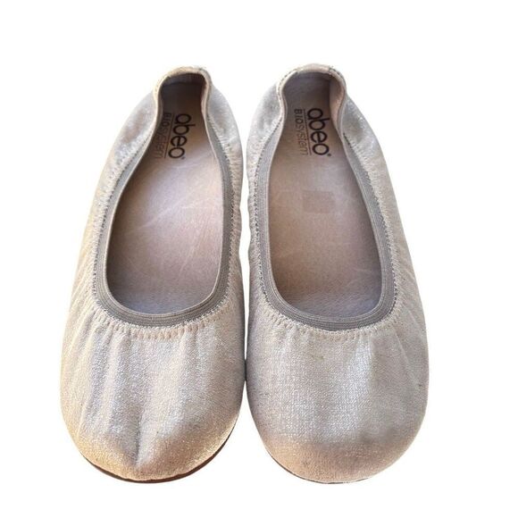 Abeo Tia BIO System Ballet Flats Slip On Golden Metallic Leather Shoes Size 9.5N - Picture 7 of 12